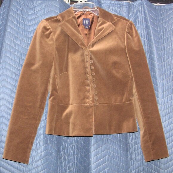 Gap Brown Lined Blazer - size 2 - Picture 1 of 7